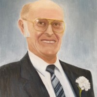 Portrait painting of a man on his wedding day.
