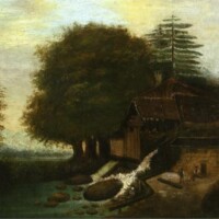 Landscape with Milo (1860)